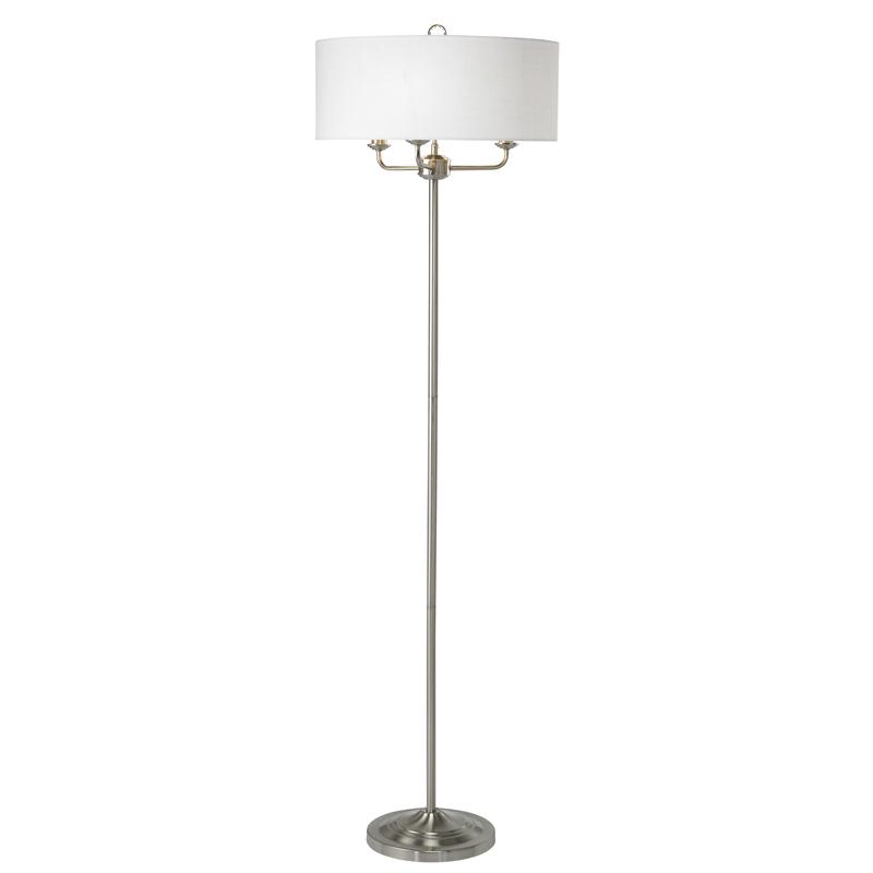 Grantham Floor Lamp Satin Nickel