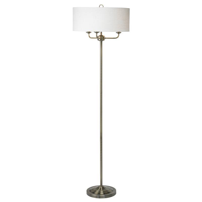 Grantham Floor Lamp Antique Brass