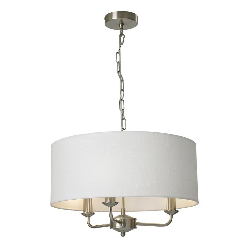 Grantham 3 Light Ceiling Fitting Satin Nickel