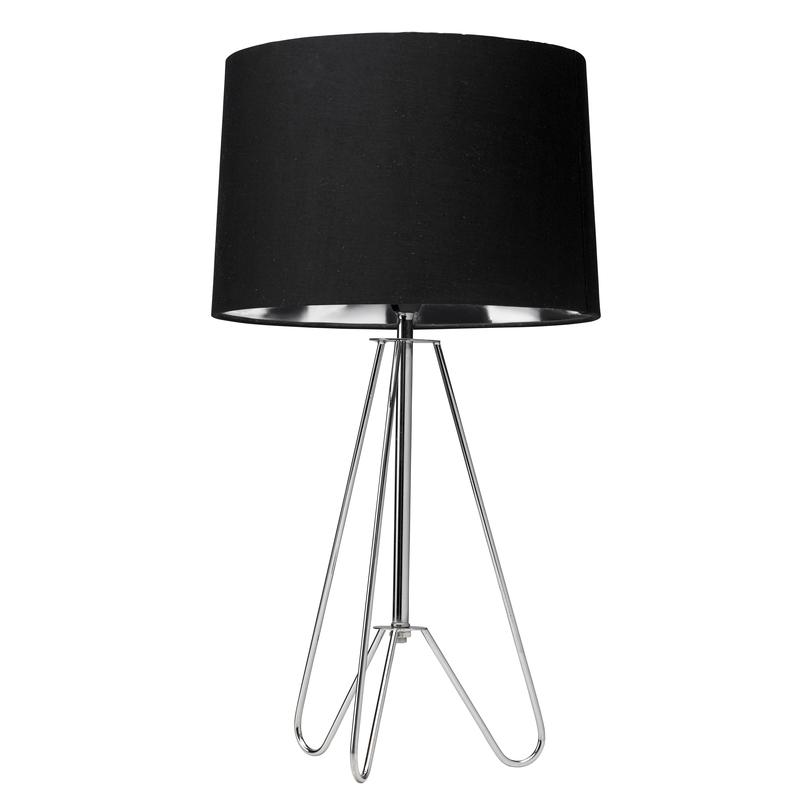 Ziggy Tripod Lamp Chrome / Black