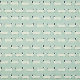 Hound Dog Fabric Duck Egg