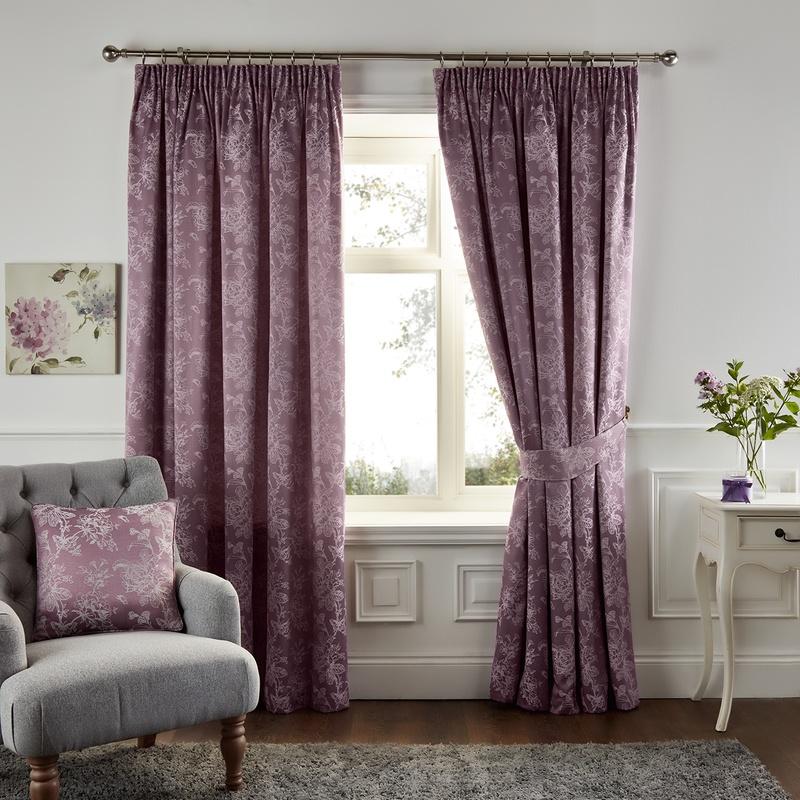 Ilsa Fully Lined Ready Made Curtains Heather