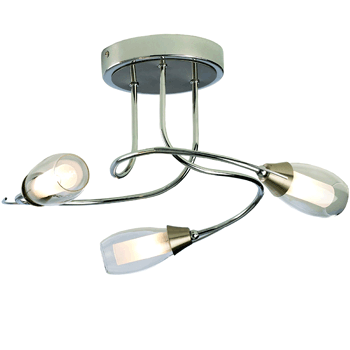 Iris 3-Arm Ceiling Light Polished Chrome