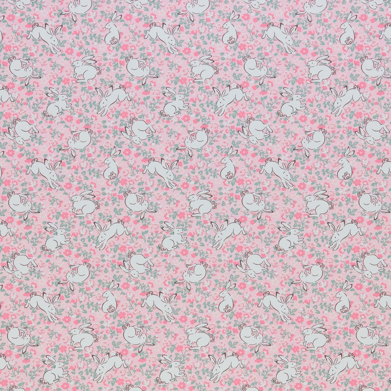 Cath Kidston Jumping Bunnies Fabric Blush