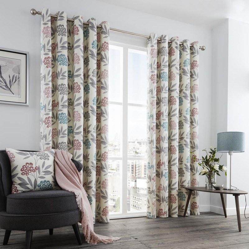 Karsten Ready Made Eyelet Curtains Blush