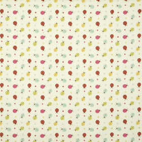 Ladybird Curtain Fabric Roll End 1 Multi