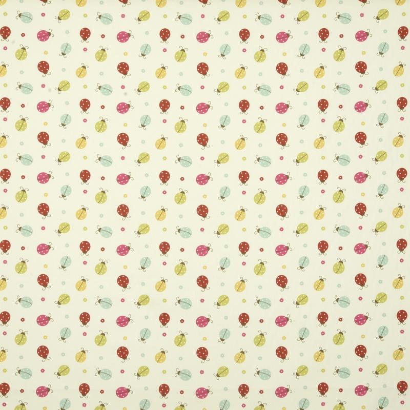 Ladybird Curtain Fabric Roll End 1 Multi