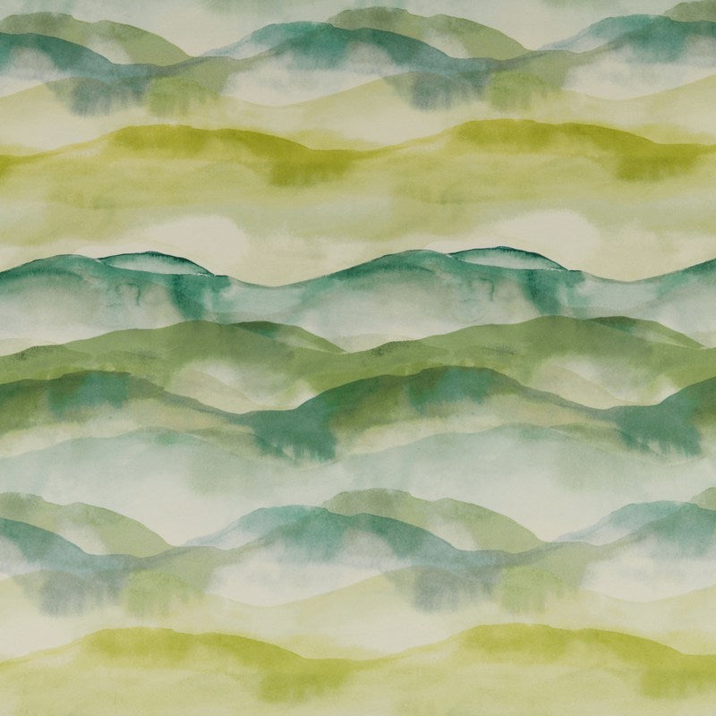 iLiv Landscape Digitally Printed Velvet Fabric Citrus