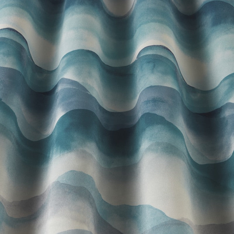 iLiv Landscape Digitally Printed Velvet Fabric Cobalt