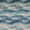 iLiv Landscape Digitally Printed Velvet Fabric Cobalt