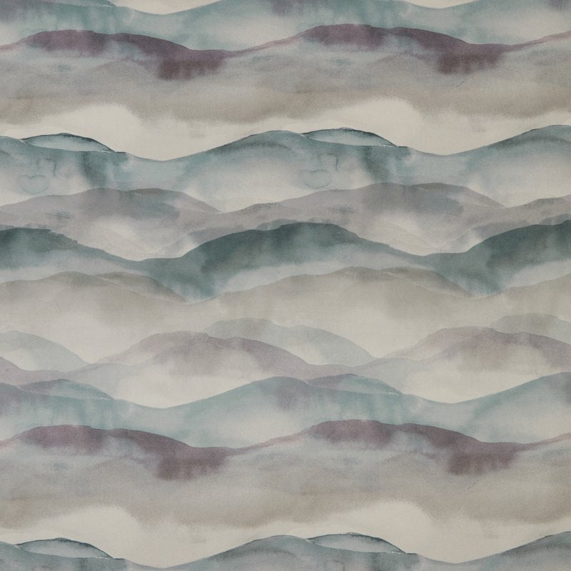 iLiv Landscape Digitally Printed Velvet Fabric Cornflower