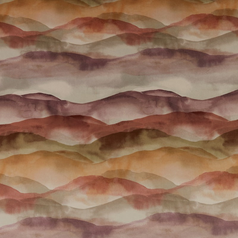 iLiv Landscape Digitally Printed Velvet Fabric Rosewood