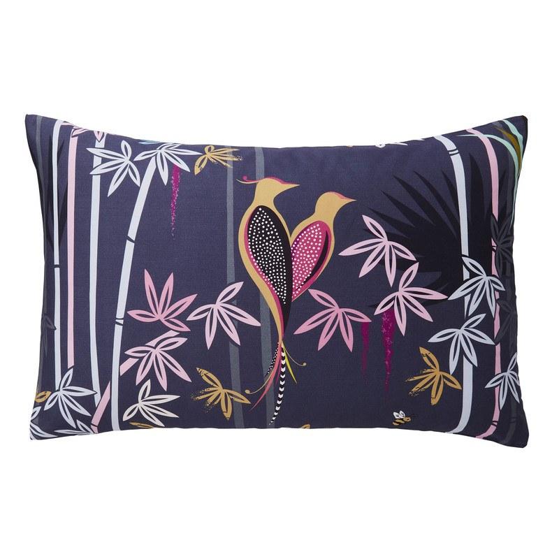 Sara Miller Linear Bamboo Pillowcase Smokey Blue