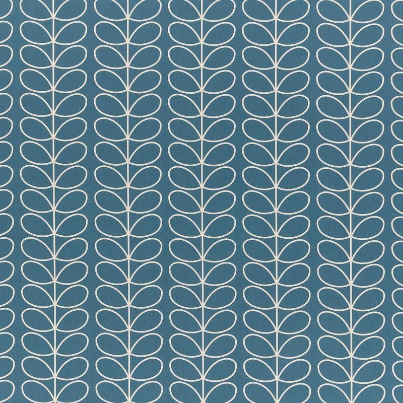 Orla Kiely - Linear Stem Fabric Deep Duck Egg
