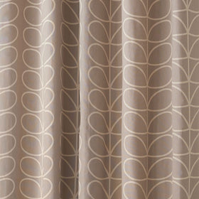 Orla Kiely - Linear Stem Ready Made Eyelet Curtains Latte