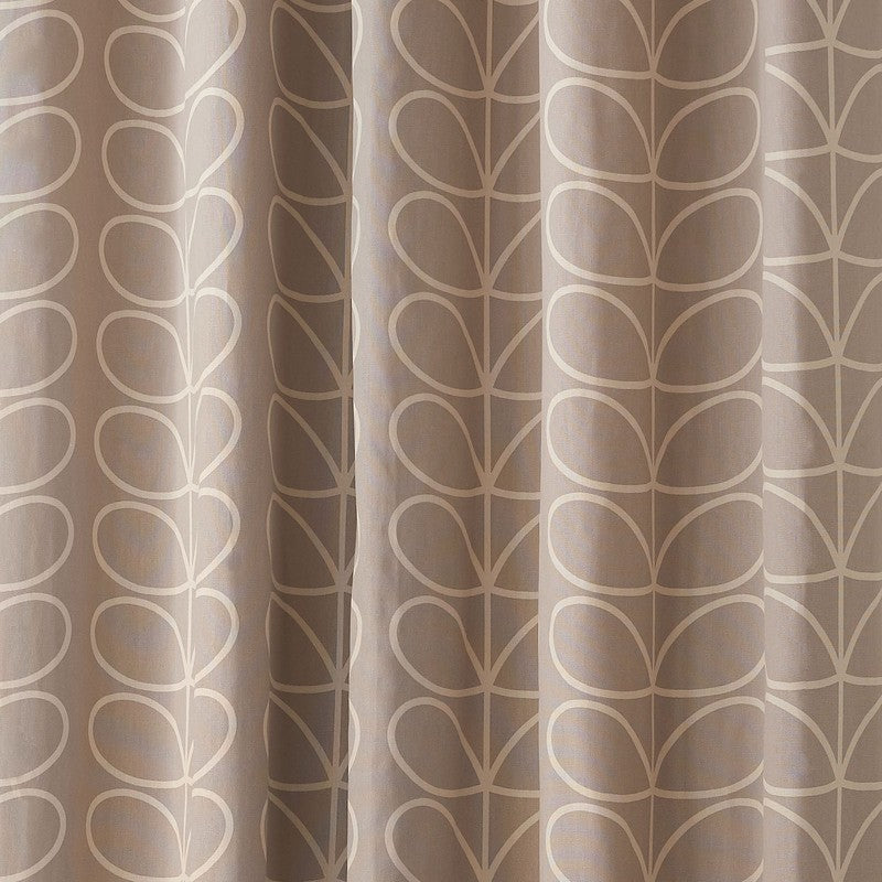Orla Kiely - Linear Stem Ready Made Eyelet Curtains Latte