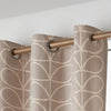 Orla Kiely - Linear Stem Ready Made Eyelet Curtains Latte