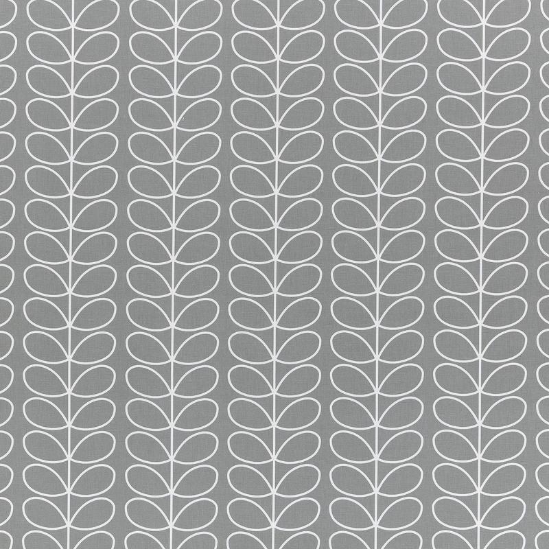 Orla Kiely - Linear Stem Fabric Silver