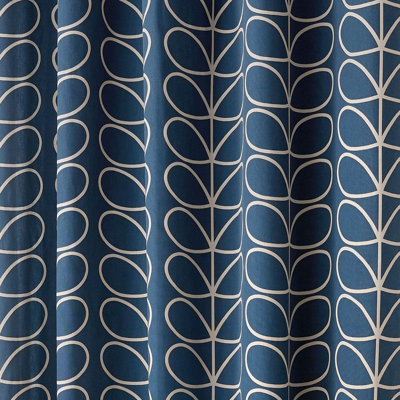 Orla Kiely - Linear Stem Ready Made Eyelet Curtains Whale