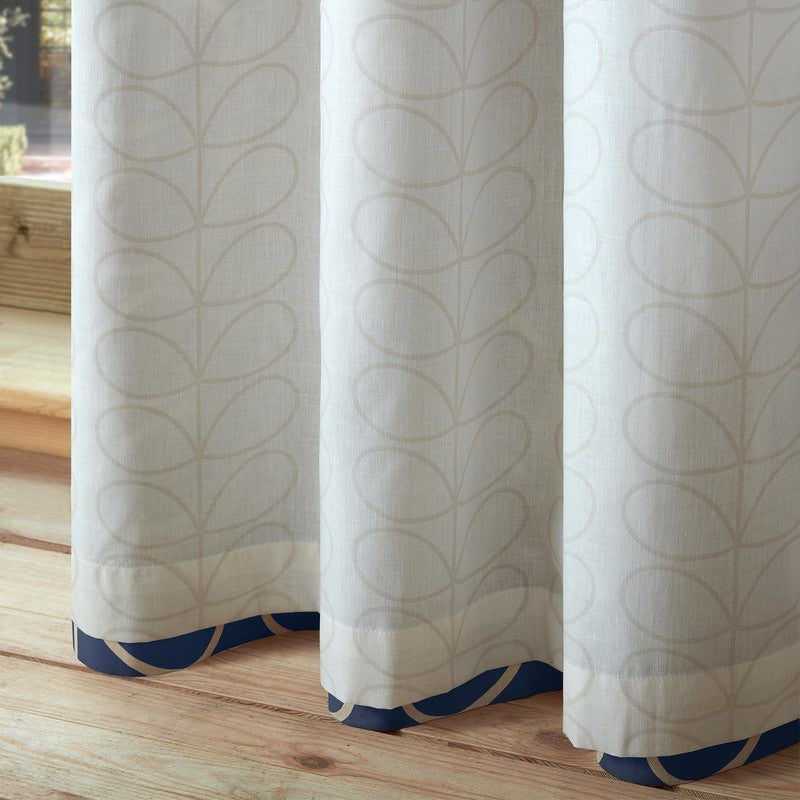 Orla Kiely - Linear Stem Ready Made Eyelet Curtains Whale