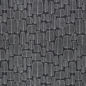 MissPrint Little Trees Curtain Fabric Charcoal