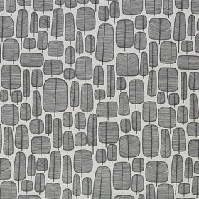 MissPrint Little Trees Curtain Fabric Monochrome