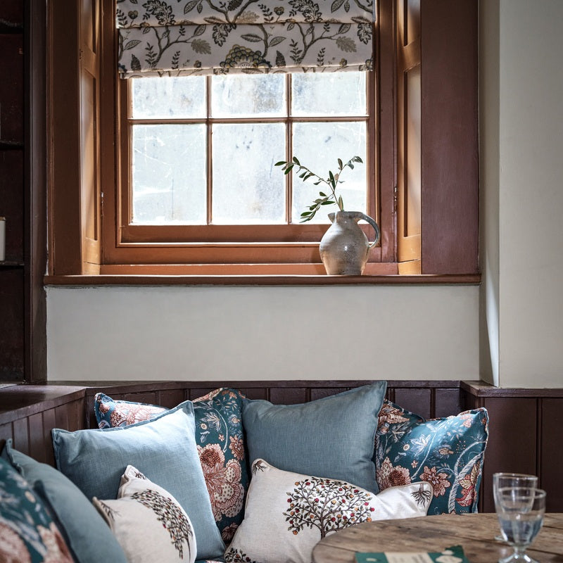 Lucienne Curtain Fabric Teal