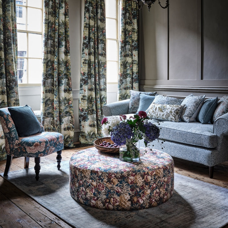 Lucienne Curtain Fabric Teal
