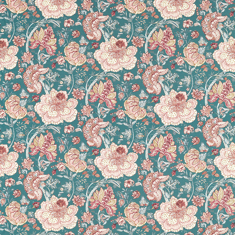 Lucienne Curtain Fabric Teal