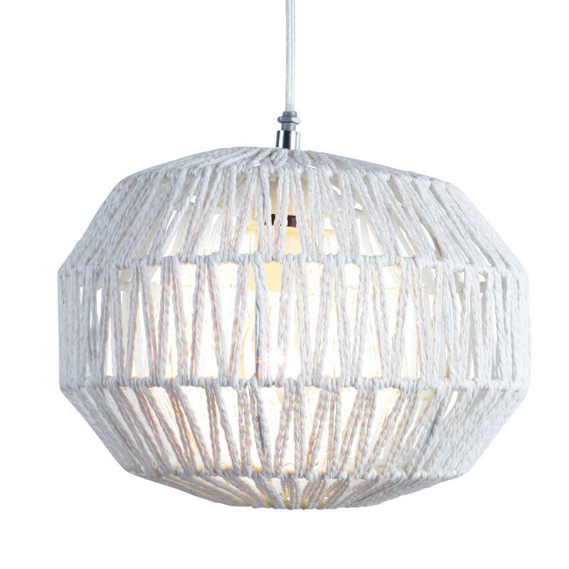 Macca Woven Pendant White