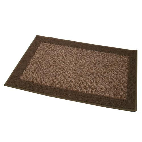 Madras Machine Washable Door Mat Beige/Brown