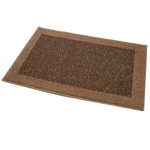 Madras Machine Washable Door Mat Brown/Beige
