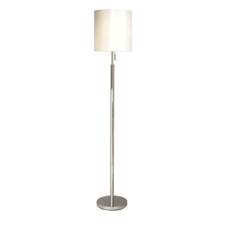 Manhattan Floor Lamp Shiny Chrome/White