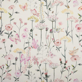 Meadow Flower Curtain Fabric Mallow