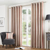 Melrose Stripe Readymade Eyelet Lined Curtains Spice