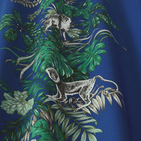 Monkeying Around Curtain Fabric Marine