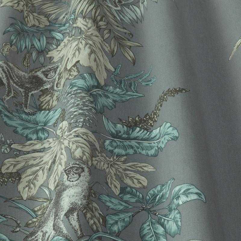 Monkeying Around Curtain Fabric Mineral