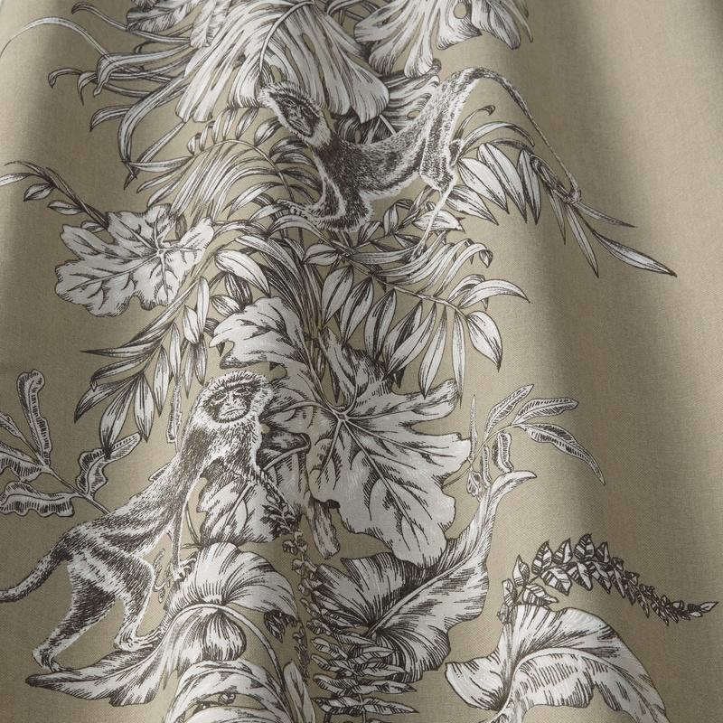 Monkeying Around Curtain Fabric Nectar