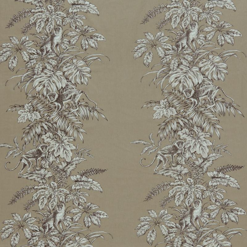 Monkeying Around Curtain Fabric Nectar