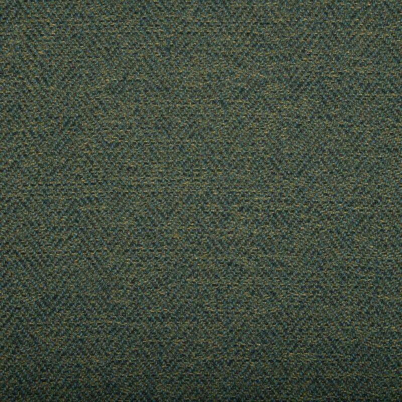 Herringbone Curtain Fabric Forest Green