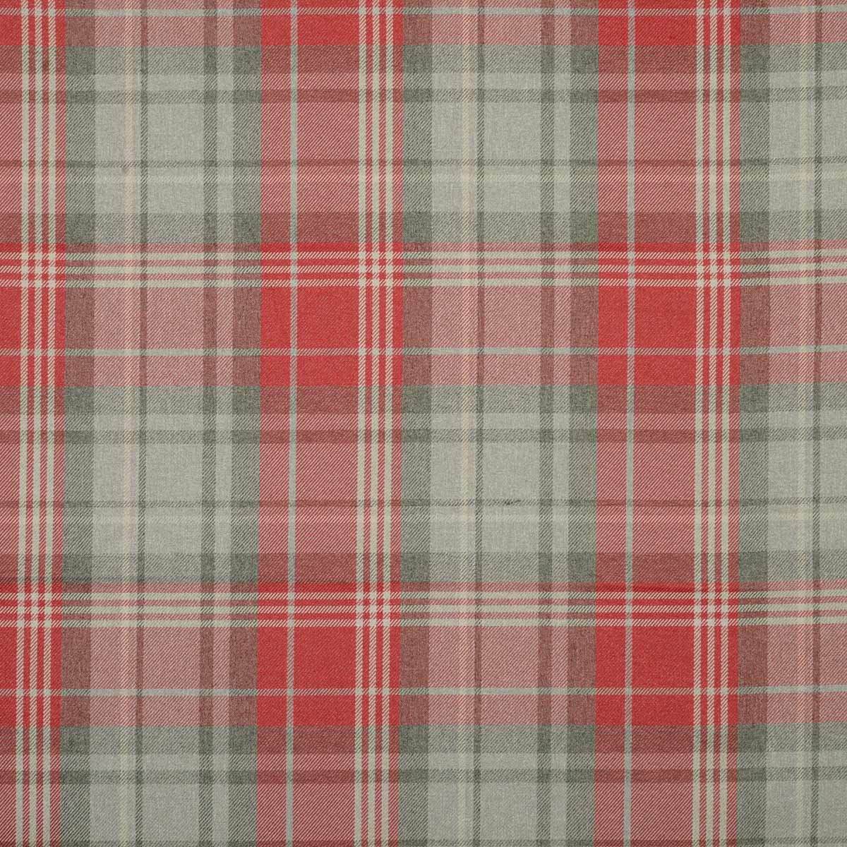Napoli Curtain Fabric Roll End 2.1m Red/Grey
