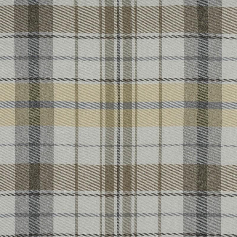 Nevis Check Fabric Ochre