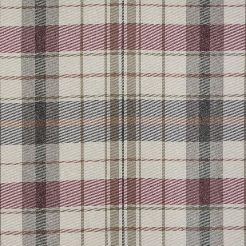 Nevis Check Fabric Rosso
