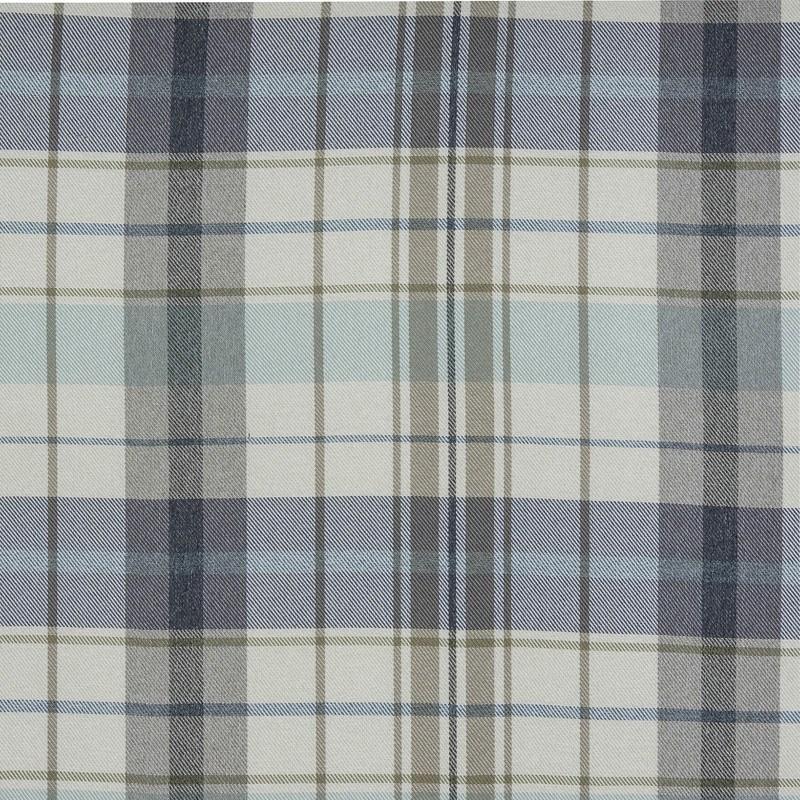 Nevis Check Fabric Seafoam