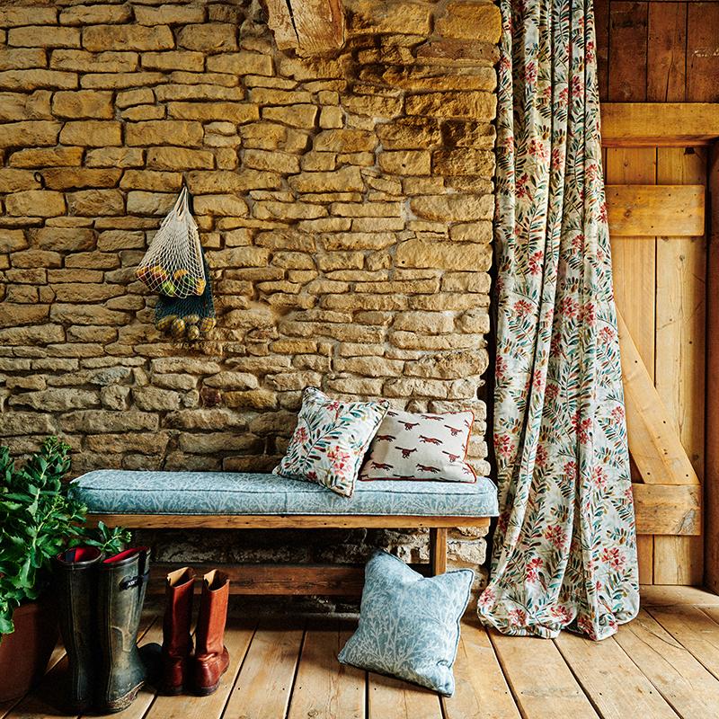 New Grove Curtain Fabric Mineral Spice