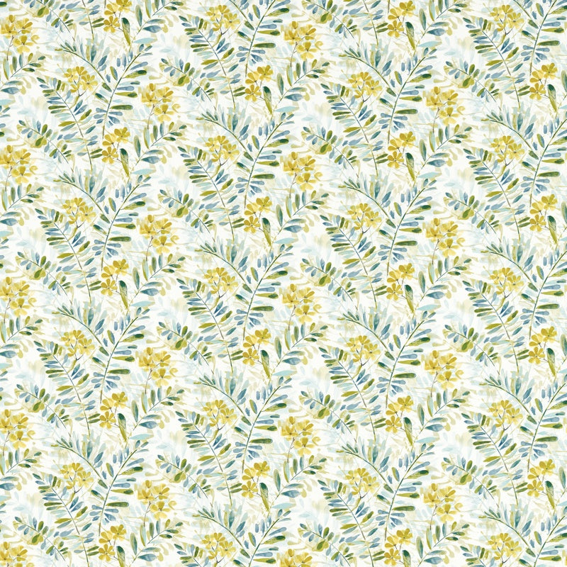Clarke & Clarke New Grove Fabric Denim Citrus