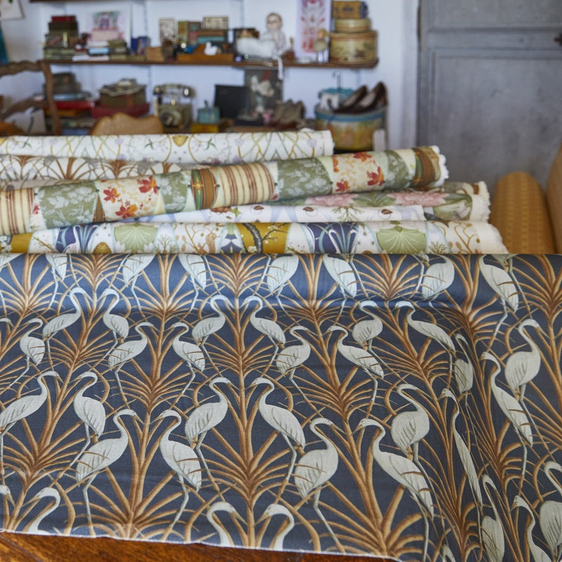 The Chateau by Angel Strawbridge Nouveau Heron Fabric Navy