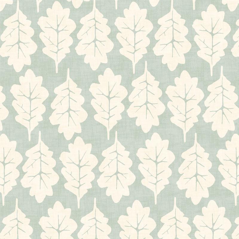 iLiv Oak Leaf Fabric Duckegg