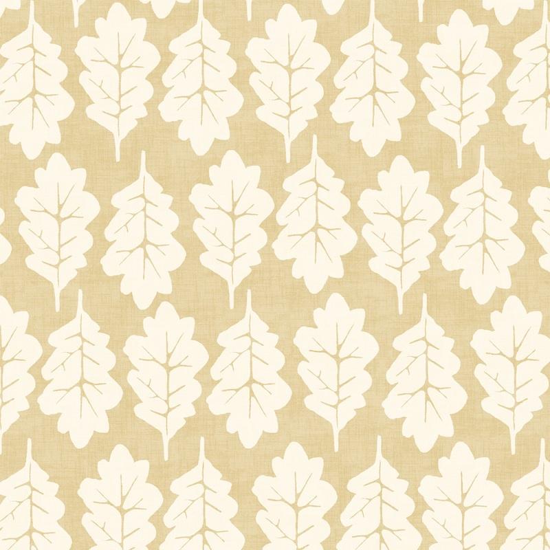 iLiv Oak Leaf Fabric Ochre