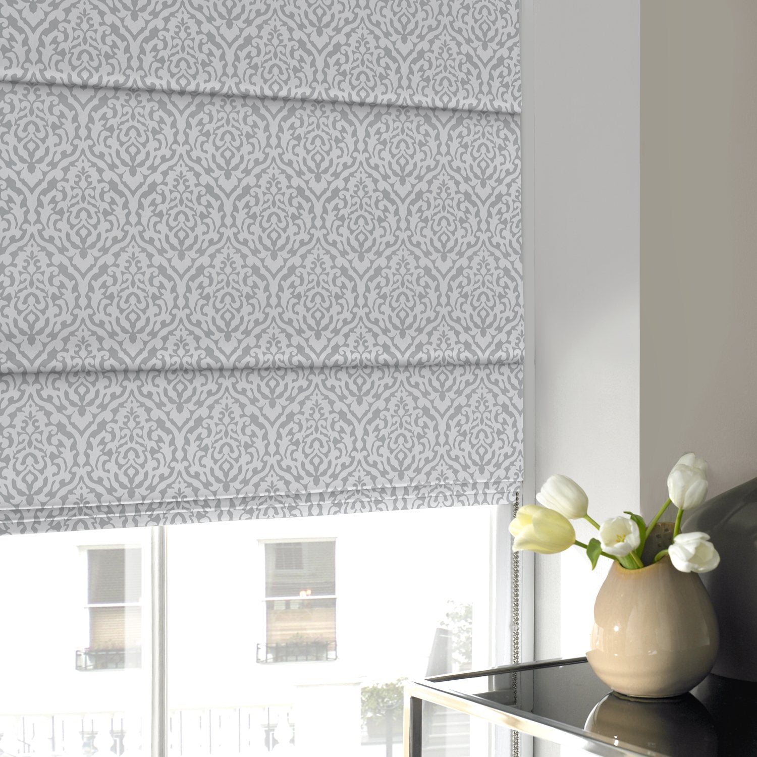 Orchid Roman Blind Silver